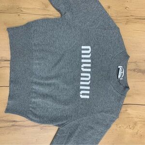 Miu Miu Gray Crewneck Sweater